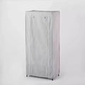 30" Double Rod Fabric Covered Wardrobe - Brightroom™: Closet Organizer, Shoe Storage, Steel Frame, 2 Shelves, Gray
