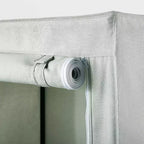 Penderie double tringle en tissu de 76 cm – Brightroom™ : Organisateur de placard, Rangement de chaussures, Cadre en acier, 2 étagères, Gris