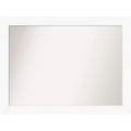 44" x 33" Non-Beveled Cabinet Bathroom Wall Mirror White - Amanti Art: Modern Rectangle, Includes Mounting Hardware
