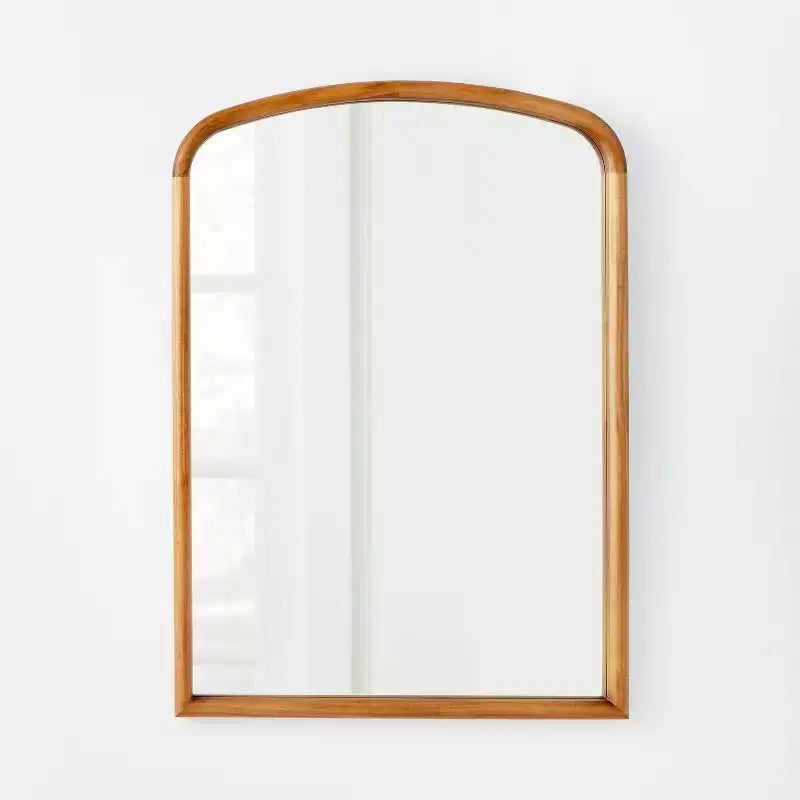 24" x 34" Wood Arch Decorative Wall Mirror Natural - Threshold™ designed with Studio McGee: Stained Finish, No Assembly Required