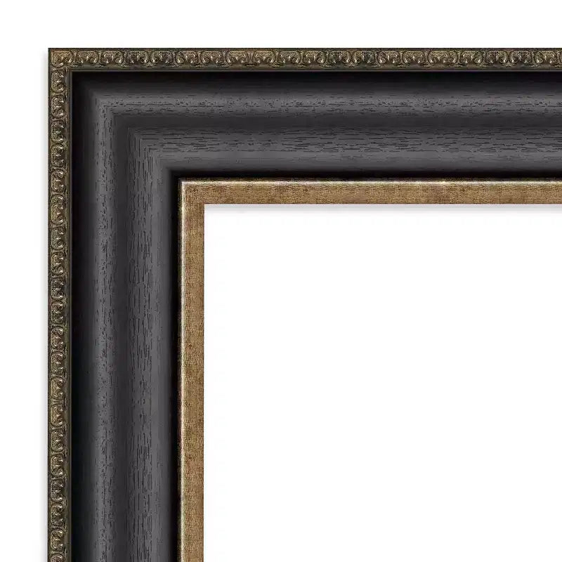 24" x 30" Non-Beveled Thomas Black Bronze Wall Mirror - Amanti Art