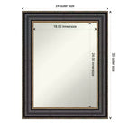 24" x 30" Non-Beveled Thomas Black Bronze Wall Mirror - Amanti Art