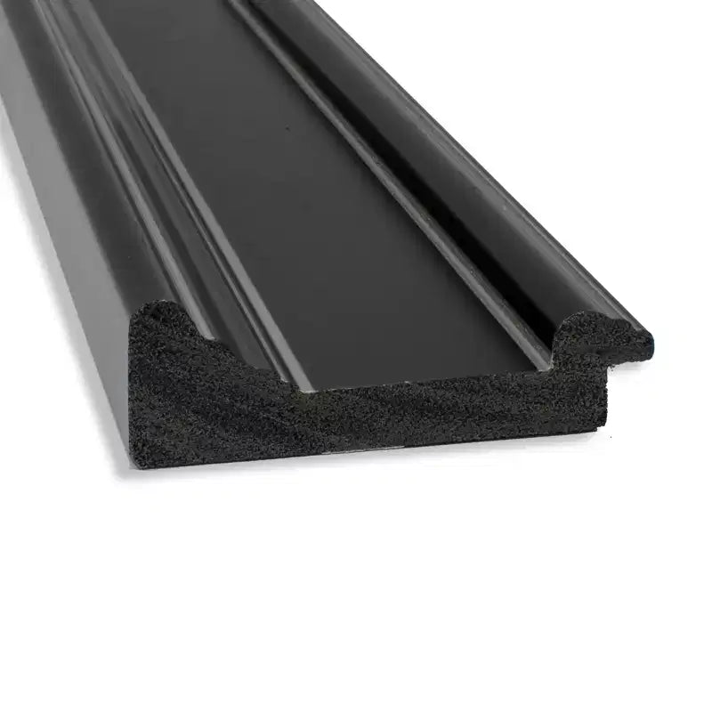 Miroir mural de salle de bain noir sans biseau 32 po x 32 po - Amanti Art