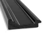 Miroir mural de salle de bain noir sans biseau 32 po x 32 po - Amanti Art