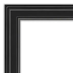 Miroir mural de salle de bain noir sans biseau 32 po x 32 po - Amanti Art