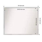30" x 24" Non-Beveled Svelte Silver Wood Bathroom Wall Mirror - Amanti Art: Modern Rectangle, Wall Mount