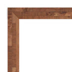 21" x 27" Non-Beveled Fresco Light Pecan Wood Wall Mirror - Amanti Art: Modern Design, Includes Mounting Hardware