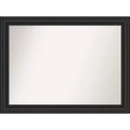 44" x 33" Non-Beveled Shipwreck Black Wall Mirror - Amanti Art: Modern Rectangle, Polystyrene Frame, Includes Mount Hardware