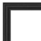 Miroir mural noir naufragé de 44 po x 33 po sans biseau - Amanti Art : Rectangle moderne, cadre en polystyrène, quincaillerie de montage incluse