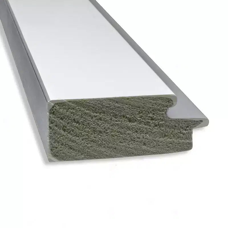 22" x 26" Eva White Framed Wall Mirror Silver - Amanti Art: Modern Beveled, No Assembly Required