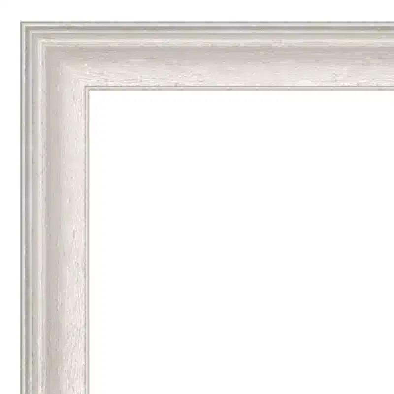 Miroir mural Amanti Art 104 x 74 cm non biseauté Trio White Wash Silver