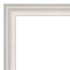 Miroir mural Amanti Art 104 x 74 cm non biseauté Trio White Wash Silver