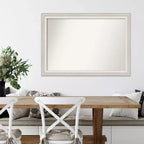 Miroir mural Amanti Art 104 x 74 cm non biseauté Trio White Wash Silver