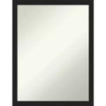 Amanti Art 20"x26" Non-Beveled Grace Narrow Bathroom Wall Mirror Brushed Metallic Black : Rectangle, Polystyrene Frame, Wall Mounted