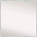 28" x 28" Svelte Silver Wood Wall Mirror by Amanti Art: Modern Square, Includes Mounting Hardware