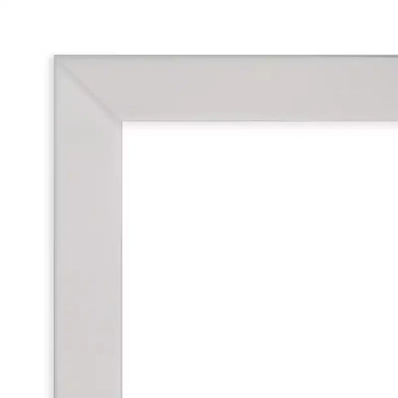 Miroir mural carré moderne en bois argenté Svelte de 28 po x 28 po d'Amanti Art, avec accessoires de fixation inclus