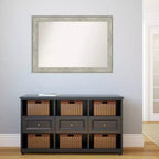Miroir mural métallique craquelé sans biseau 41" x 29" - Amanti Art: Rectangulaire moderne, quincaillerie de montage incluse