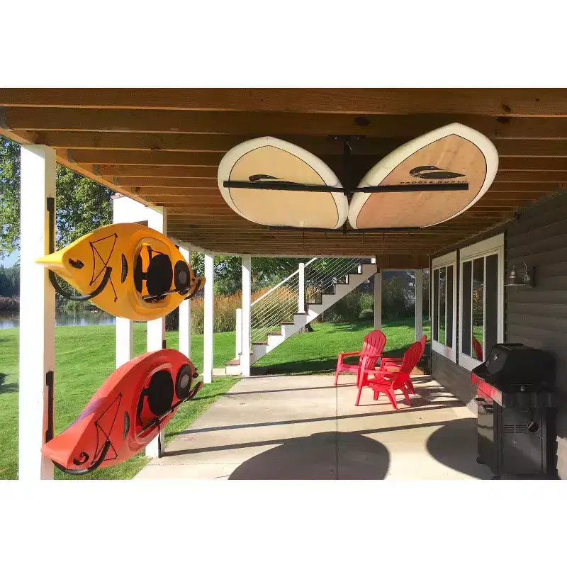 StoreYourBoard Hi-Port 2 | SUP & Surfboard Adjustable Ceiling Storage Rack | Double | Holds 150 lbs