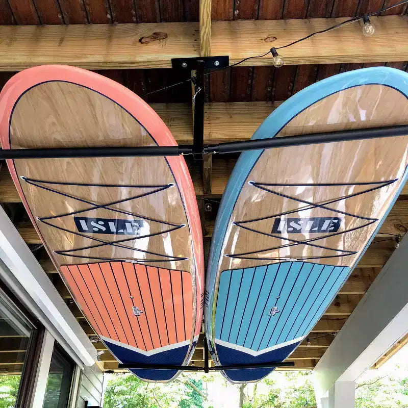 StoreYourBoard Hi-Port 2 | SUP & Surfboard Adjustable Ceiling Storage Rack | Double | Holds 150 lbs