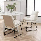 Roundhill Furniture Innes Round Dining Set, Trestle Dining Table with 4 Stylish Chairs, 5-Piece