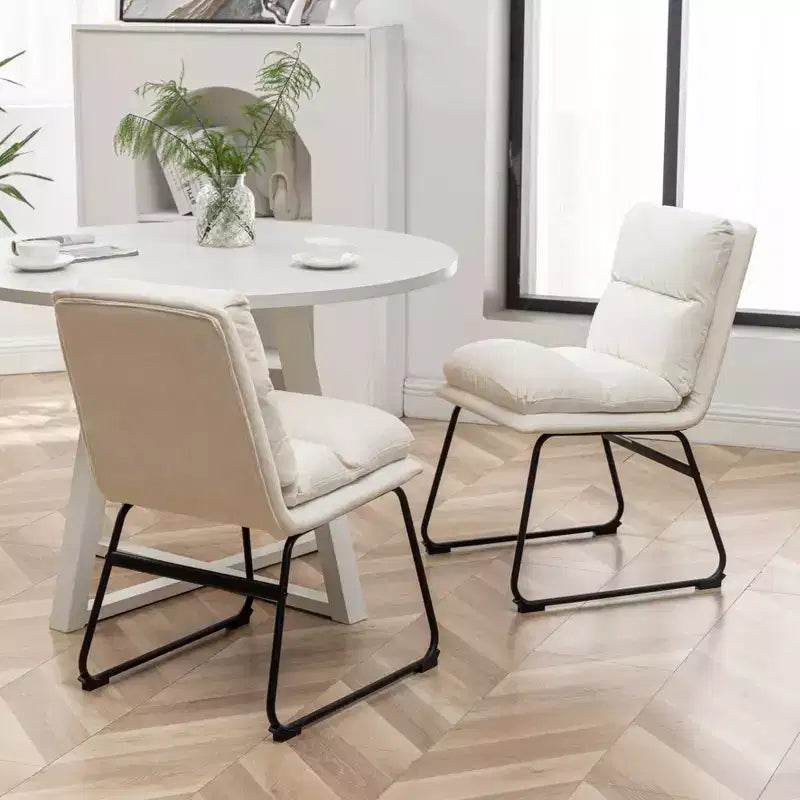Roundhill Furniture Innes Round Dining Set, Trestle Dining Table with 4 Stylish Chairs, 5-Piece