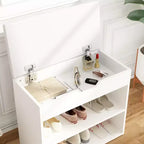 Famapy Banc à Chaussures Double Étagère Style Moderne Léger