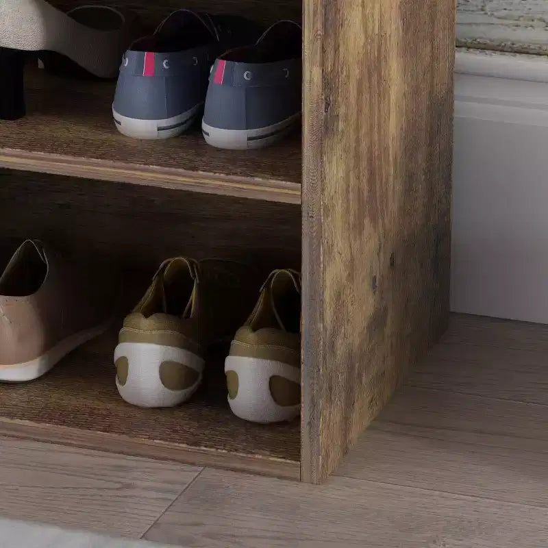Famapy Banc à Chaussures Double Étagère Style Moderne Léger