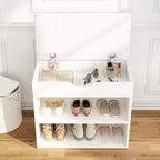 Famapy Banc à Chaussures Double Étagère Style Moderne Léger