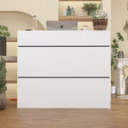 Famapy 47.2 Bureau d'accueil minimaliste blanc - Comptoir de réception professionnel