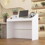 Famapy 47.2 Bureau d'accueil minimaliste blanc - Comptoir de réception professionnel