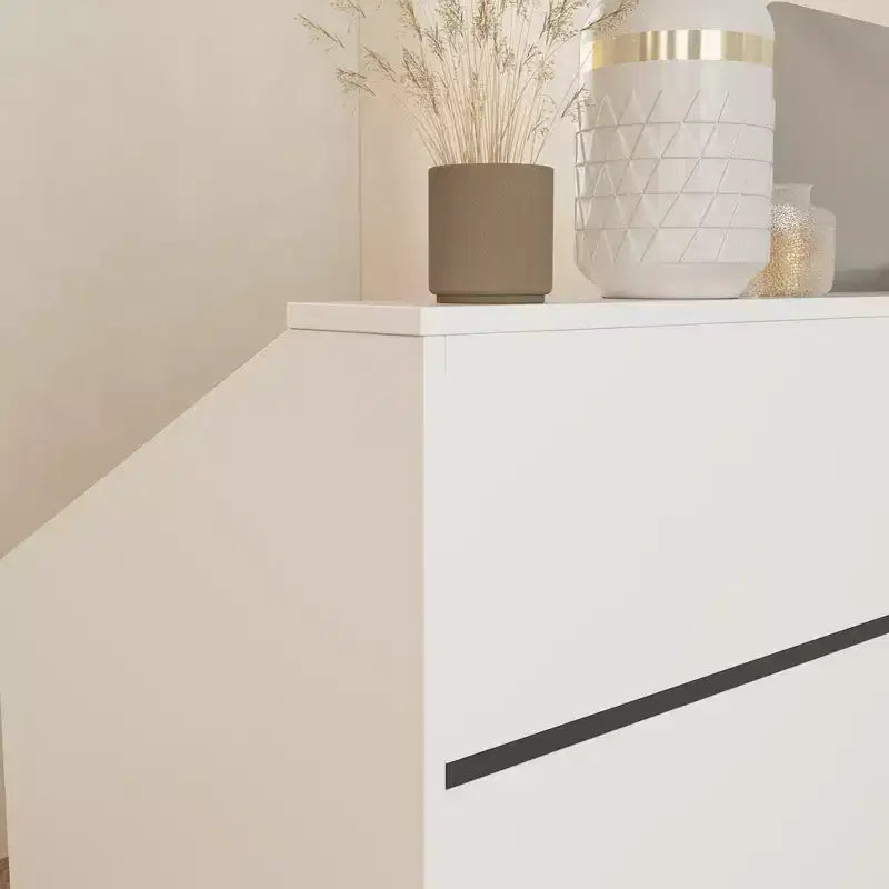 Famapy 47.2 Bureau d'accueil minimaliste blanc - Comptoir de réception professionnel