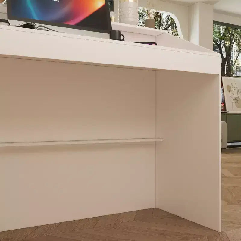 Famapy 47.2 Bureau d'accueil minimaliste blanc - Comptoir de réception professionnel