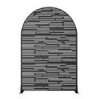 Écran en acier galvanisé noir arqué Shine Light-Shadow A-Style 183x120x40cm