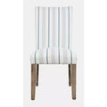 Jofran, Coastal Wire-Brushed Wood Upholstered Parsons Dining Chair (Set of 2)