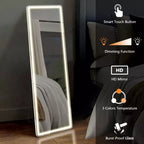 Floor Standing Illuminated Mirror with 3-Color LED Light, Bracket Included