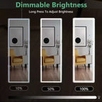 Floor Standing Illuminated Mirror with 3-Color LED Light, Bracket Included
