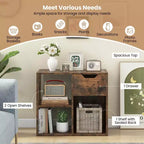 Costway 1/2 PCS 3-Cube Bookshelf 2-Tier Open Shelf Bookcase with Drawer Home Storage Organizer