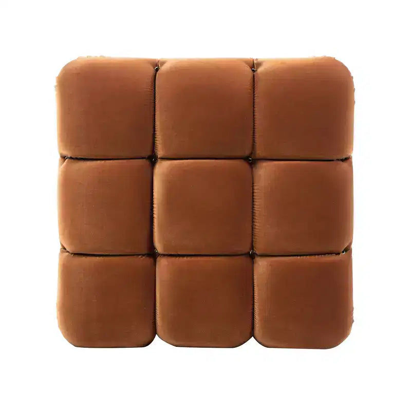 Jennifer Taylor Home Marcel Pouf modulable moderne 36 po Bubble Ottoman, Velours performance vert olive