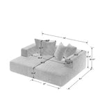 Canapé sectionnel moderne en chenille avec méridienne : Douillet et polyvalent pour toutes les pièces