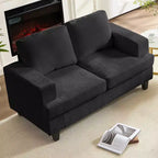 Mjkone 56 Width Loveseat Sectional Sofa,Chenille Fabric Cloud Sleeper Comfy Upholstered 2-Seater Couches