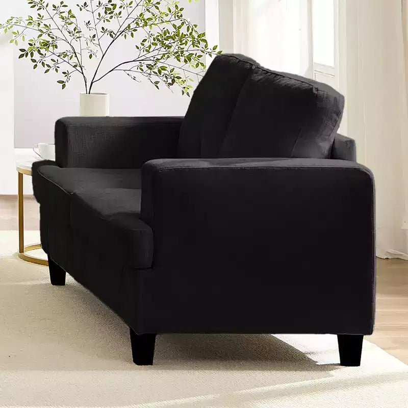 Mjkone 56 Width Loveseat Sectional Sofa,Chenille Fabric Cloud Sleeper Comfy Upholstered 2-Seater Couches