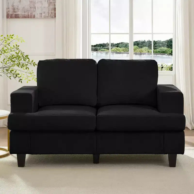 Mjkone 56 Width Loveseat Sectional Sofa,Chenille Fabric Cloud Sleeper Comfy Upholstered 2-Seater Couches