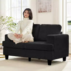 Mjkone 56 Width Loveseat Sectional Sofa,Chenille Fabric Cloud Sleeper Comfy Upholstered 2-Seater Couches