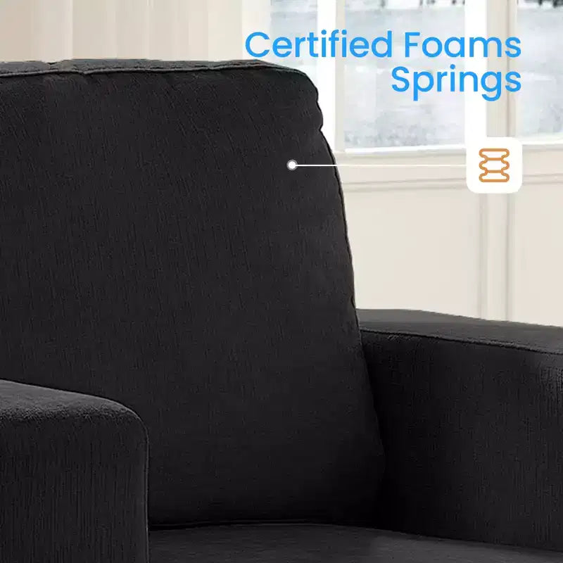Mjkone 56 Width Loveseat Sectional Sofa,Chenille Fabric Cloud Sleeper Comfy Upholstered 2-Seater Couches