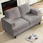 Mjkone 56 Width Loveseat Sectional Sofa,Chenille Fabric Cloud Sleeper Comfy Upholstered 2-Seater Couches