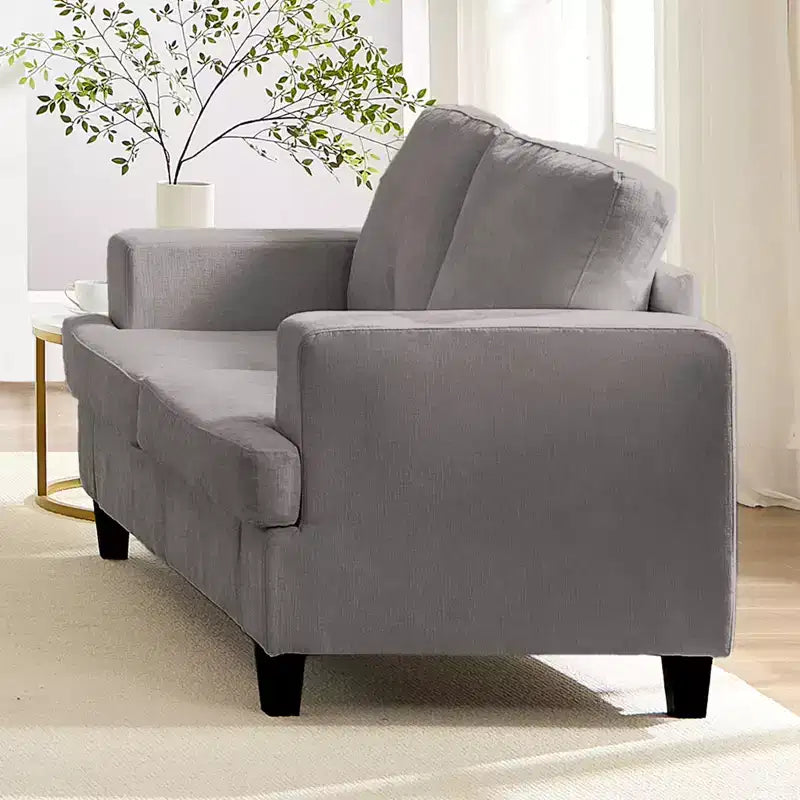 Mjkone 56 Width Loveseat Sectional Sofa,Chenille Fabric Cloud Sleeper Comfy Upholstered 2-Seater Couches