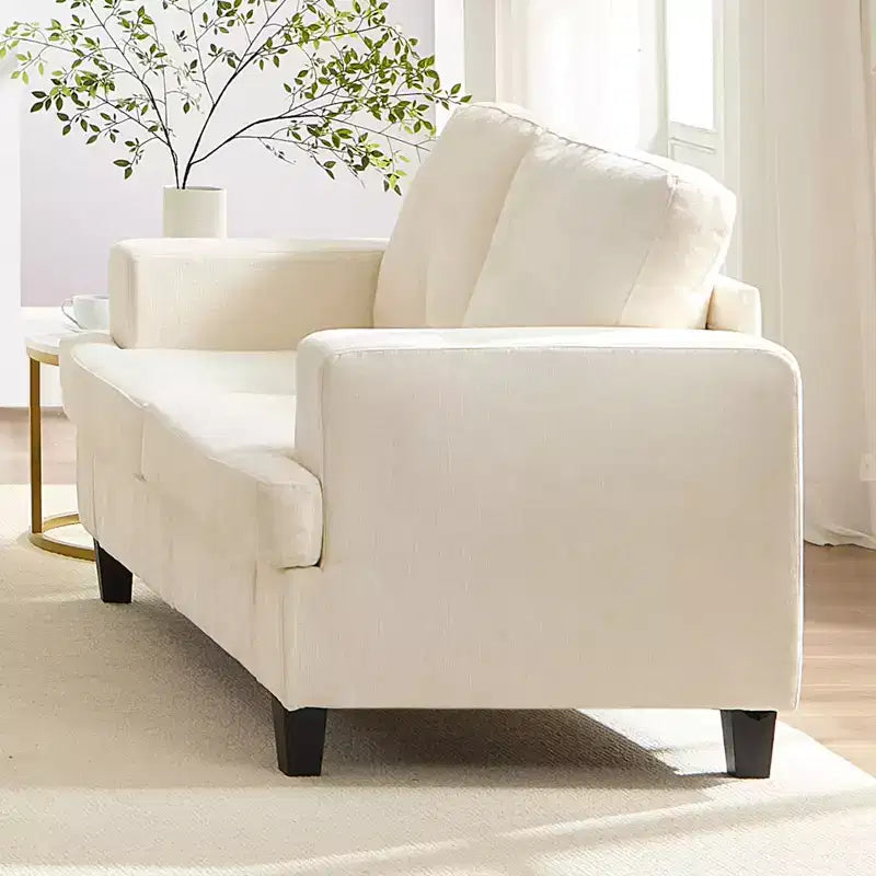 Mjkone 56 Width Loveseat Sectional Sofa,Chenille Fabric Cloud Sleeper Comfy Upholstered 2-Seater Couches