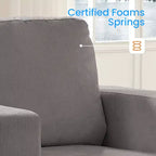 Mjkone 56 Width Loveseat Sectional Sofa,Chenille Fabric Cloud Sleeper Comfy Upholstered 2-Seater Couches