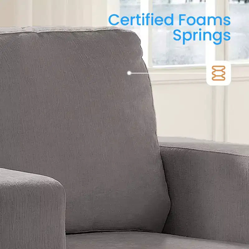Mjkone 56 Width Loveseat Sectional Sofa,Chenille Fabric Cloud Sleeper Comfy Upholstered 2-Seater Couches