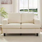 Mjkone 56 Width Loveseat Sectional Sofa,Chenille Fabric Cloud Sleeper Comfy Upholstered 2-Seater Couches
